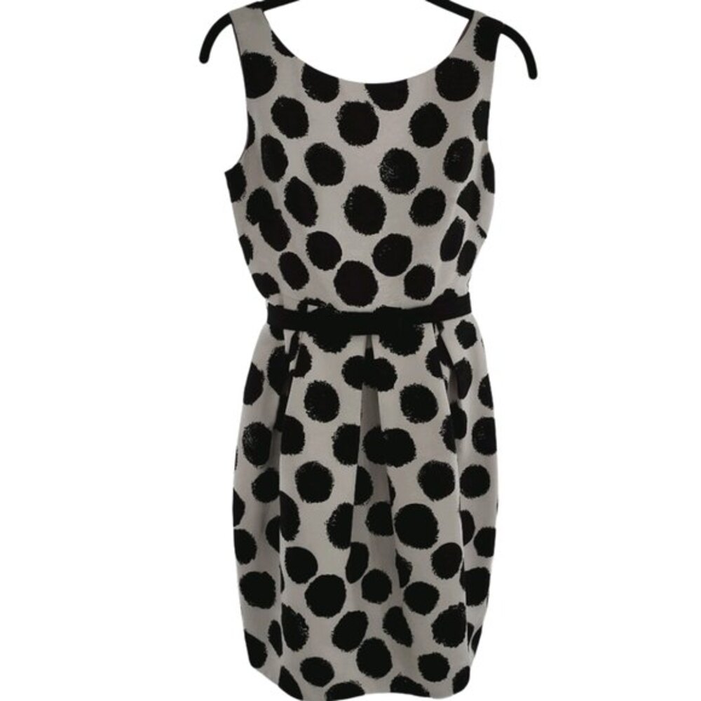 Eliza J Polka Dot Tulip Dress Pockets Side Zip Women Size 2P